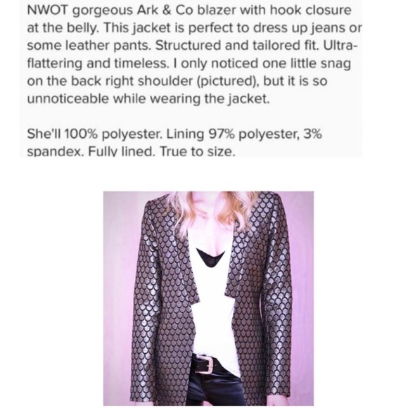 Glam/Rocker Chic/Black Tie/ Blazer Small - Picture 2 of 12